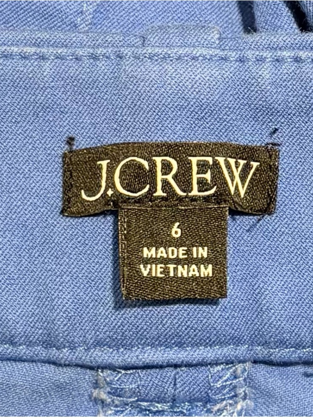 J.Crew $98 Sydney wide-leg pant in bi-stretch cotton blend Sail Blue 6 - Picture 7 of 7